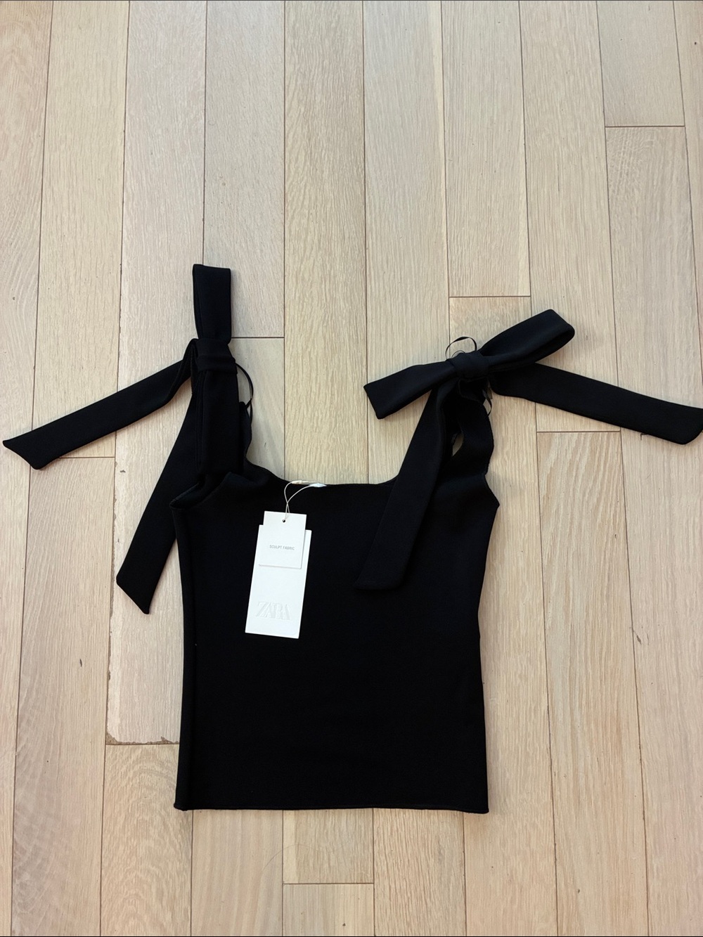 NWT ZARA Bow Strap Sculpt Tank Top